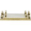 imageDeco 79 Marble Tray with Gold Handles Set of 2 16quot 13quotW White