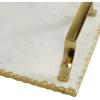 imageDeco 79 Marble Tray with Gold Handles Set of 2 16quot 13quotW White