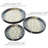 imageDeco 79 Mother of Pearl Handmade Chevron Tray with Slot Handles Set of 3 24quot 20quot 16quotW BlackAbstract