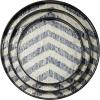 imageDeco 79 Mother of Pearl Handmade Chevron Tray with Slot Handles Set of 3 24quot 20quot 16quotW BlackChevron