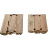 imageDeco 79 Teak Wood Floral Intricate Carved Tray Set of 2 11quot 11quotW BrownBrown