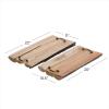 imageDeco 79 Teak Wood Floral Intricate Carved Tray Set of 2 11quot 11quotW BrownBrown