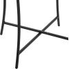imageDeco 79 Terrazzo Stone Side End Accent Table End Table with Black Metal XStand Side Table 18quot x 18quot x 24quot WhiteBlack