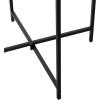 imageDeco 79 Terrazzo Stone Side End Accent Table End Table with Black Metal XStand Side Table 18quot x 18quot x 24quot WhiteBlack