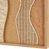 imageDeco 79 Wood Abstract Handmade Home Wall Decor Dimensional Wavy Mixed Media Wall Sculpture with Various Textures and Patterns Wall Art 15quot x 2quot x 23quot Brown