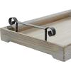 imageDeco 79 Wood Living Room Decor Tray Ottoman Tray with Metal Handles Set of 2 Serving Tray 20quot 17quotW Beige