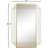 imageCosmoLiving by Cosmopolitan Metal Room Wall Mirror Geometric Entryway Mirror Wall Mounted Mirror 24quot x 2quot x 36quot Gold
