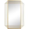 imageCosmoLiving by Cosmopolitan Metal Room Wall Mirror Geometric Entryway Mirror Wall Mounted Mirror 24quot x 2quot x 36quot Gold