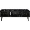 imageDeco 79 Industrial Wood Storage Bench 48quot x 16quot x 18quot Black48 x 16 x 18