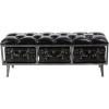 imageDeco 79 Industrial Wood Storage Bench 48quot x 16quot x 18quot Black48 x 16 x 18