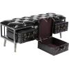 imageDeco 79 Industrial Wood Storage Bench 48quot x 16quot x 18quot Black48 x 16 x 18