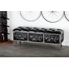 imageDeco 79 Industrial Wood Storage Bench 48quot x 16quot x 18quot Black48 x 16 x 18