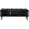 imageDeco 79 Industrial Wood Storage Bench 48quot x 16quot x 18quot Black48 x 16 x 18