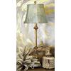 imageDeco 79 Polystone Floral Room Buffet Lamp Antique Style Table Lamp with Tapered Shade Lamp 12quot x 12quot x 32quot Brass
