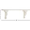 imageDeco 79 Rustic Fiberglass and Wood Floating Shelf 13quotW x 7quotH White13W x 7H