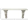imageDeco 79 Rustic Fiberglass and Wood Floating Shelf 13quotW x 7quotH White32L x 7W x 14H
