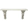 imageDeco 79 Rustic Fiberglass and Wood Floating Shelf 13quotW x 7quotH White32L x 7W x 14H