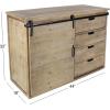 imageDeco 79 Rustic Wood Rectangle Cabinet 44quot x 19quot x 32quot BrownBrown