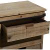 imageDeco 79 Rustic Wood Rectangle Cabinet 44quot x 19quot x 32quot BrownBrown
