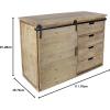 imageDeco 79 Rustic Wood Rectangle Cabinet 44quot x 19quot x 32quot BrownBrown