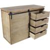imageDeco 79 Rustic Wood Rectangle Cabinet 44quot x 19quot x 32quot BrownBrown