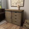 imageDeco 79 Rustic Wood Rectangle Cabinet 44quot x 19quot x 32quot BrownBrown