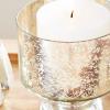 imageGlass Candle Holder Silver 6quotD 7quotH  24669