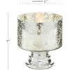 imageGlass Candle Holder Silver 6quotD 7quotH  24669