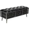 imageDeco 79 Industrial Wood Storage Bench 48quot x 16quot x 18quot Black48 x 16 x 18