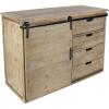 imageDeco 79 Rustic Wood Rectangle Cabinet 44quot x 19quot x 32quot BrownBrown