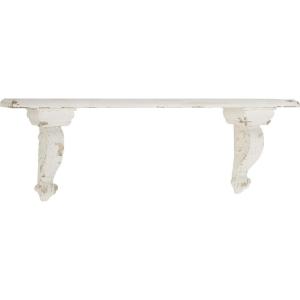 imageDeco 79 Rustic Fiberglass and Wood Floating Shelf 13quotW x 7quotH White13W x 7H