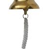 imageDeco 79 Brass Metal Bell Decorative Bell with Rope Detailing 6quot x 8quot x 7quot SilverGold