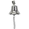 imageDeco 79 Brass Metal Bell Decorative Bell with Rope Detailing 6quot x 8quot x 7quot SilverSilver
