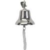 imageDeco 79 Brass Metal Bell Decorative Bell with Rope Detailing 6quot x 8quot x 7quot SilverSilver