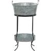 imageDeco 79 Metal 6 Bottle Ice Bucket with Lower Shelf 19quot x 19quot x 34quot Gray