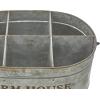 imageDeco 79 Metal Galvanized Farm House 6 Bottle Wine Holder 13quot x 9quot x 7quot Gray
