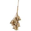 imageDeco 79 Metal Indoor Outdoor Decorative Bells Cluster Meditation Bell with Jute Hanging Rope Cow Bell 8quot x 8quot x 26quot Gold10 x 9 x 25