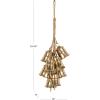 imageDeco 79 Metal Indoor Outdoor Decorative Bells Cluster Meditation Bell with Jute Hanging Rope Cow Bell 8quot x 8quot x 26quot Gold10 x 9 x 25