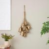 imageDeco 79 Metal Indoor Outdoor Decorative Bells Cluster Meditation Bell with Jute Hanging Rope Cow Bell 8quot x 8quot x 26quot Gold10 x 9 x 25
