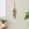 imageDeco 79 Metal Indoor Outdoor Decorative Bells Cluster Meditation Bell with Jute Hanging Rope Cow Bell 8quot x 8quot x 26quot Gold6 x 6 x 25