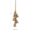 imageDeco 79 Metal Indoor Outdoor Decorative Bells Cluster Meditation Bell with Jute Hanging Rope Cow Bell 8quot x 8quot x 26quot Gold6 x 6 x 25