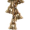 imageDeco 79 Metal Indoor Outdoor Decorative Bells Cluster Meditation Bell with Jute Hanging Rope Cow Bell 8quot x 8quot x 26quot Gold6 x 6 x 25