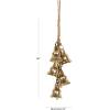 imageDeco 79 Metal Indoor Outdoor Decorative Bells Cluster Meditation Bell with Jute Hanging Rope Cow Bell 8quot x 8quot x 26quot Gold6 x 6 x 25