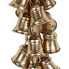 imageDeco 79 Metal Indoor Outdoor Decorative Bells Cluster Meditation Bell with Jute Hanging Rope Cow Bell 8quot x 8quot x 26quot Gold7 x 7 x 47