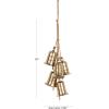 imageDeco 79 Metal Indoor Outdoor Decorative Bells Cluster Meditation Bell with Jute Hanging Rope Cow Bell 8quot x 8quot x 26quot Gold8 x 8 x 26