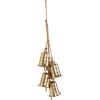 imageDeco 79 Metal Indoor Outdoor Decorative Bells Cluster Meditation Bell with Jute Hanging Rope Cow Bell 8quot x 8quot x 26quot Gold8 x 8 x 26