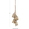 imageDeco 79 Metal Indoor Outdoor Decorative Bells Cluster Meditation Bell with Jute Hanging Rope Cow Bell 8quot x 8quot x 26quot Gold8 x 8 x 26