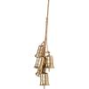 imageDeco 79 Metal Indoor Outdoor Decorative Bells Cluster Meditation Bell with Jute Hanging Rope Cow Bell 8quot x 8quot x 26quot Gold8 x 8 x 26