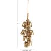 imageDeco 79 Metal Indoor Outdoor Decorative Bells Cluster Meditation Bell with Jute Hanging Rope Cow Bell 8quot x 8quot x 26quot Gold9 x 9 x 25