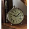 imageDeco 79 Stainless Steel Metal Decorative Clock Mantel Clock with Ring Top Tabletop Clock 6quot x 3quot x 7quot Silver6 x 3 x 7